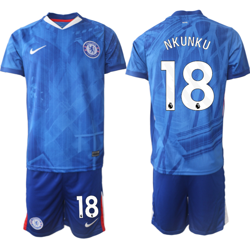 Men 2025-2026 Club Chelsea FC home Blue #18 Soccer Jersey->chelsea jersey->Soccer Club Jersey